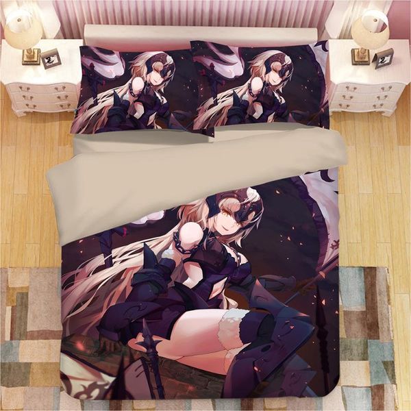 

bedding sets 3d cartoon anime print set duvet covers pillowcases one piece comforter bedclothes bed linen 06