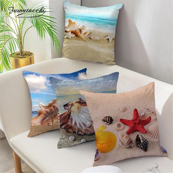 

fuwatacchi marine life starfish cushion cover animals pattern pillowcases for home sofa living room decorative pillow covers cushion/decorat