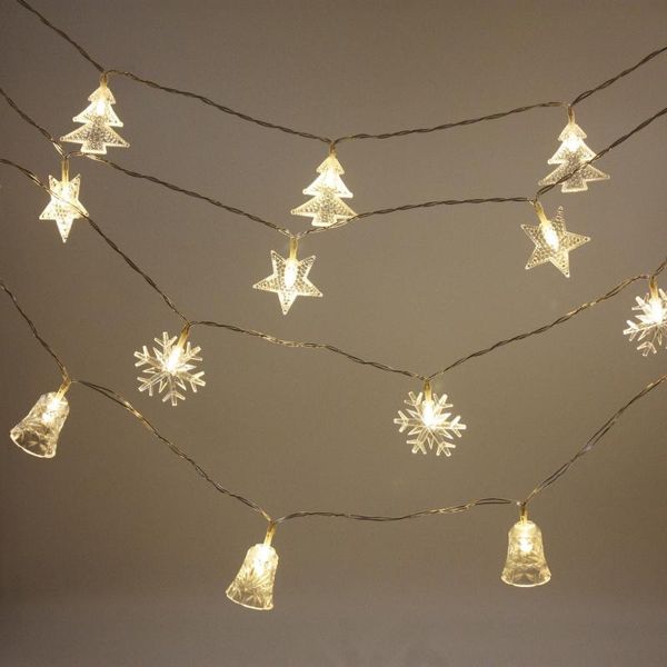 

clear bells led strips light battery operated decorative fairy for holiday party wall window tree yard garden decor decoration