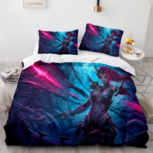 

bedding sets league of heroes set single twin full  king size game anime bed aldult kid bedroom duvetcover 3d print 033
