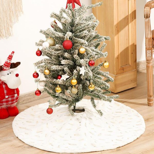 

christmas decorations gilded feather style tree skirt decoration products imitation hair bottom apron dress up