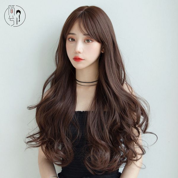 

curly wavy long bangs natural hairpiece for women, Black
