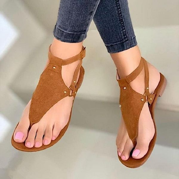 

summer women flat sandals gladiator open toe casual beach roman buckle strap ladies shoes 2021 big size flip flops, Black
