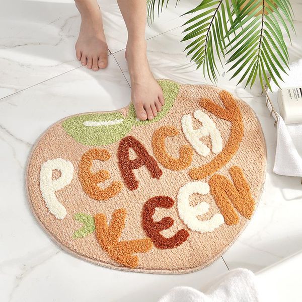 

bath mats fruit shape mat microfiber flocking bathroom non-slip foot absorbent rug three-dimensional carpet surface