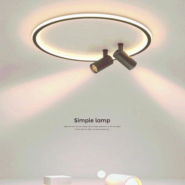 

ceiling lights light track nordic style bedroom contemporary and contracted circular home sitting room projector lamp