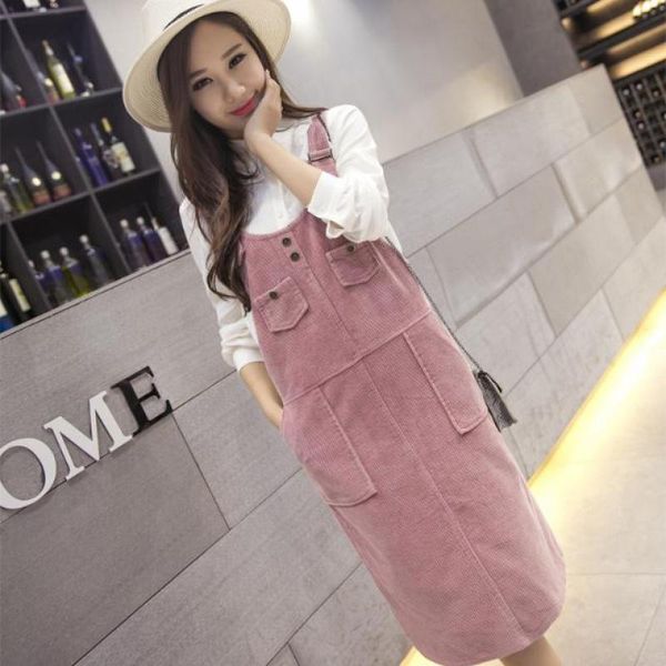 

spring autumn casual vintage women dress solid straps dresses pink mh351, Black;gray