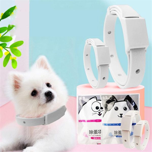 

cat collars & leads dog flea collar pet adjustable tick anti protect repel kitten rubber necklace outdoor kill anti-mosquito insect