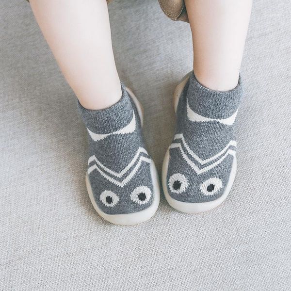 

children anti-slip shoes born baby girl cotton non-slip floor socks boy rubber sole cartoon indoor shoes1