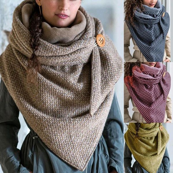 

women winter outdoor thick soft warm scarf knitting wraps napkin neckerchief female casual scarves bufanda shawl, Blue;gray
