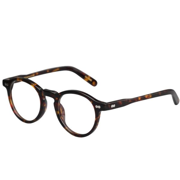

fashion sunglasses frames retro round small acetate frame optical eyeglasses clear lens glasses women men myopia spectacles prescription, Black