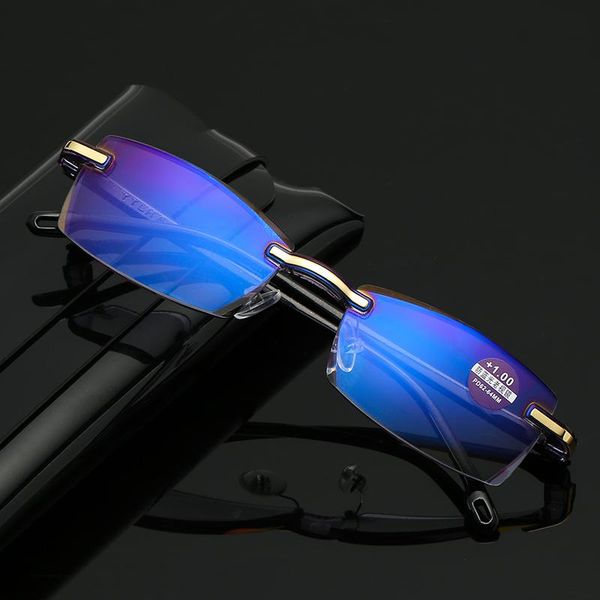 

fashion sunglasses frames frameloze vierkante leesbril voor mannen vrouwen anti blauw licht computer brillen ver sight presbyopie lezer bril, Black