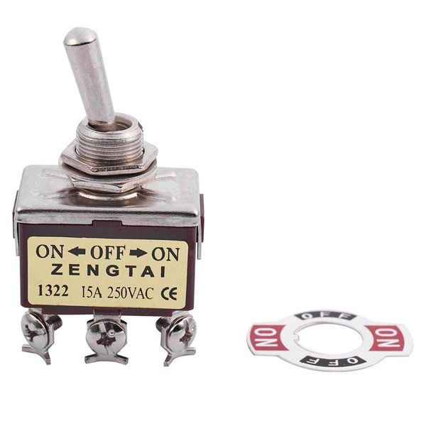 

smart home control on/off/on 3 position dpdt 6 screw terminals toggle switch ac 250v 15a