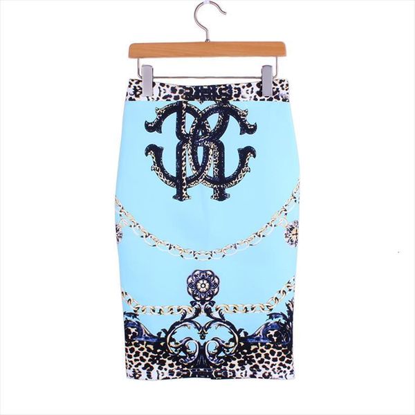 

western vintage print girls middle womens skirts faldas pencil fashion design vogue s 4xl women slim bottoms, Black