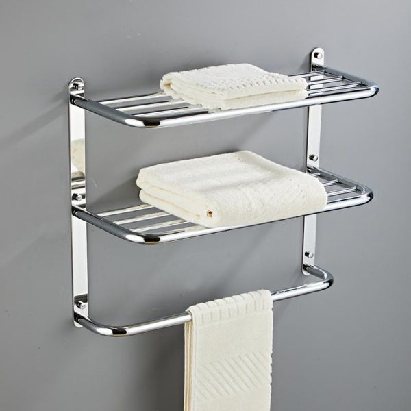 

towel racks tuqiu bathroom rack chrome three tier hanger sus 304 holder fixed bath shelves rail