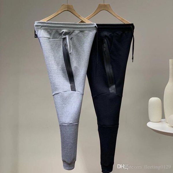 

men's pants 2021 mens designer tech fleece sport trousers hip streetwear brand space cotton running, Black