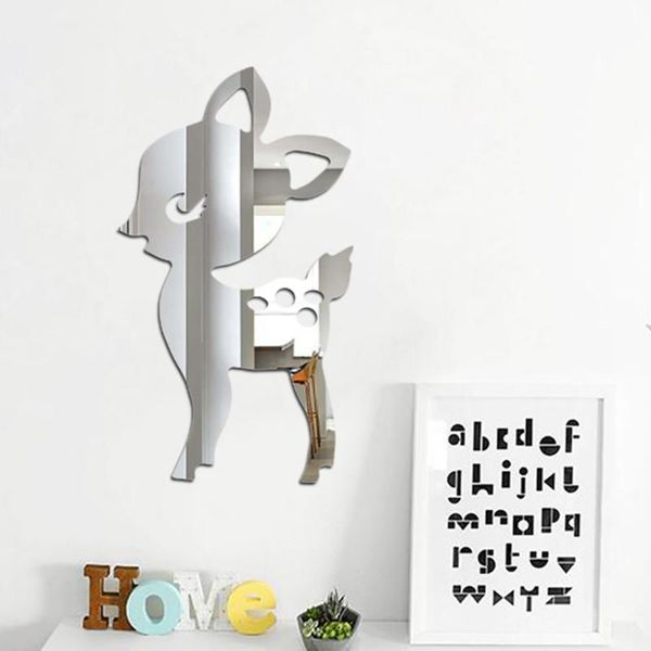 

mirrors children cartoon decorative mirror bathroom baby room star deer acrylic frame creative home art wall decorations