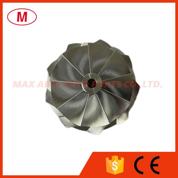

g30-900 884901/33478 61.75/76.60mm 9+0 blades reverse turbocharger turbo billet compressor wheel/point milling wheel for 880694-5003s, 88069