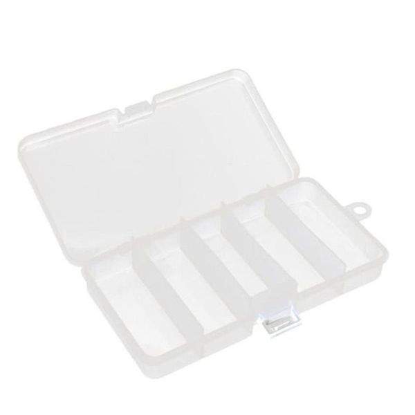 

fishing accessories 5 compartments plastic storage container case bait fish lure box 5pcs #5c12