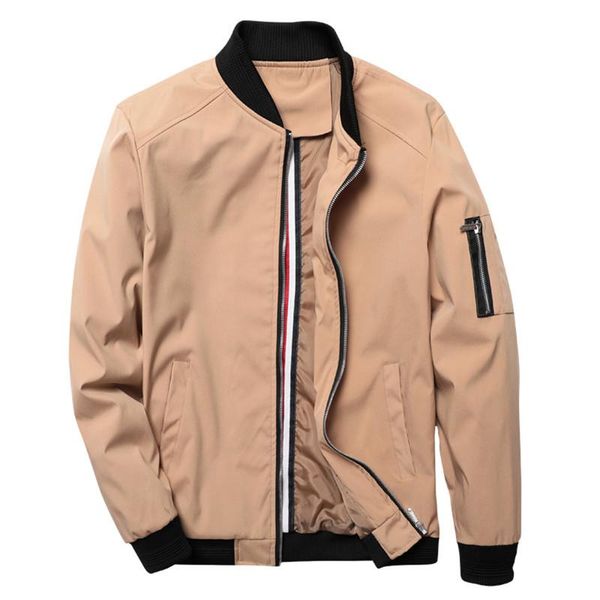 

men's jackets plus size men casual daily streetwear bomber zipper jacket solid military outwear brand fashion clothing pilot coats, Black;brown