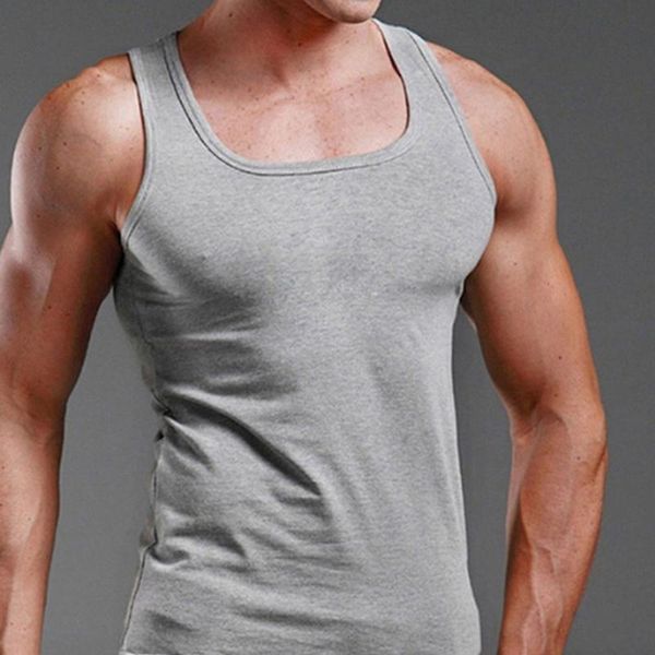 

men' tank mens fitness gyms men sleeveless shirt male breathable sports vest undershirt running, White;black