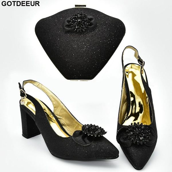 

dress shoes arrival women and bags to match set sale african wedding italian shoe bag sets nigerian party pumps, Black
