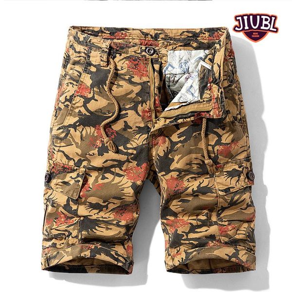 

summer camouflage cargo shorts men casual military men's multi-pocket calf-length short pants, White;black