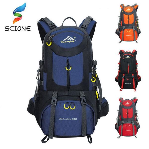 

60l outdoor waterproof bags backpack mountain climbing sports rucksack hiking backpacks bag camping travel xa168y
