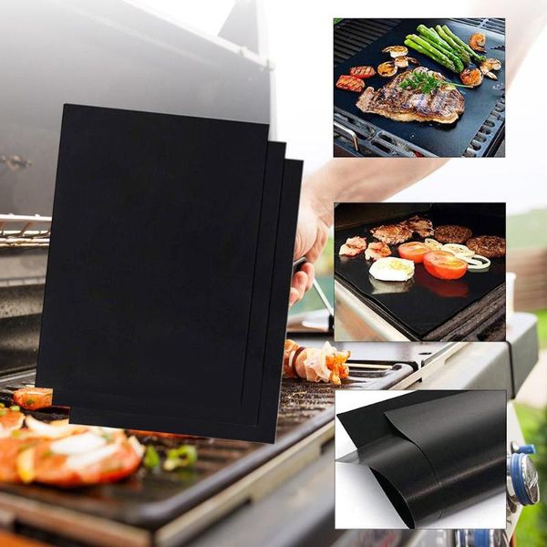 

tools & accessories outdoor bbq grill mat picnic non-toxic safety oven steamer pizza reusable non-stick heat resistance barbecue baking shee