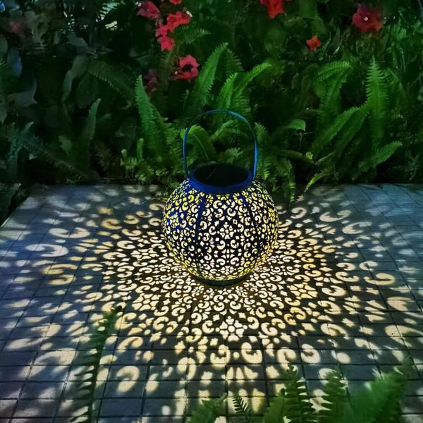 

lawn lamps solar large lantern outdoor hanging lights metal decorative garden waterproof table lamp courtyard & party decorations