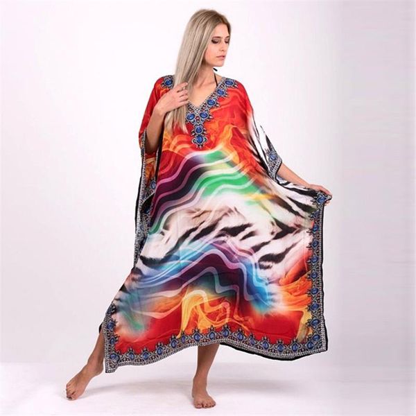 

women's swimwear oversize boho bikini cover up v-neck summer pareo beach dress plus size kaftan tunics maxi wear swim suit, White;black