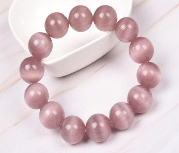 

beaded, strands 21/5000 pink opal elastic bracelet is elegant and stylish jewelry, Black