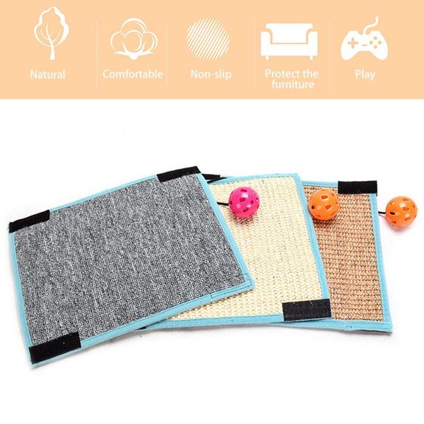 

cat scratcher mat natural sisal woven rope scratching pad chair desk leg protector toys for grinding protecting carpet beds & furniture