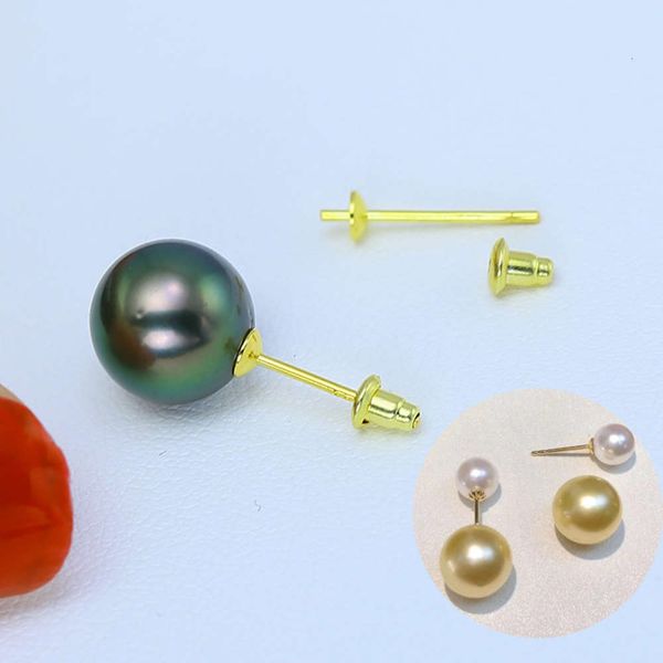 

pearl sterling double bead earrings empty support plug semi-finished