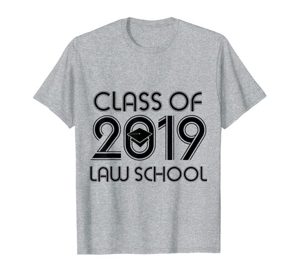

law school class of 2019 graduation t-shirt, White;black