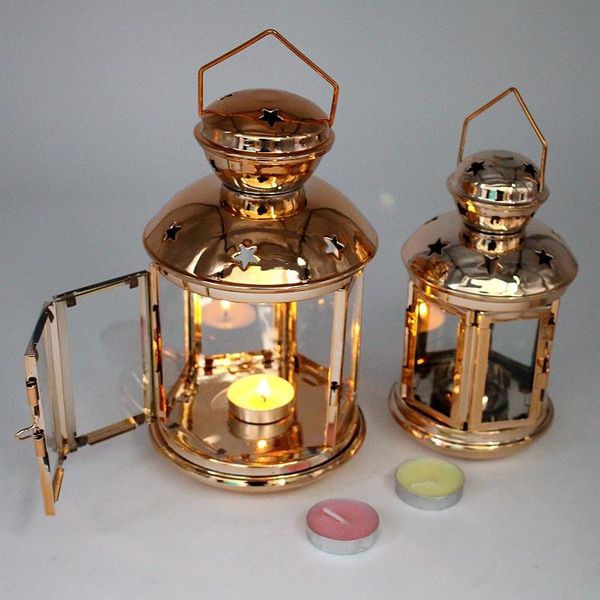 

candle holders iron metal creative wrought gold-plated