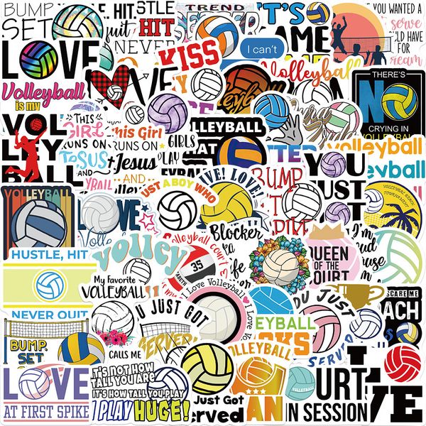 

50pcs volleyball sports graffiti stickers for wall bottle notebook helmet