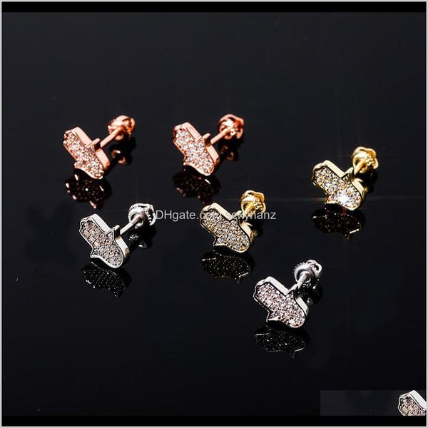 

fashion gold plated designer custom 925 sterling sier women zircon cactus stud earrings 2u7hv 5s8rc, Golden;silver