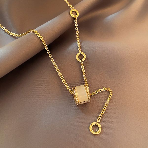 

xianlan470 light luxury small pretty waist chain necklace female clavicle niche design feeling in the new ins summer cool wind nec, Silver
