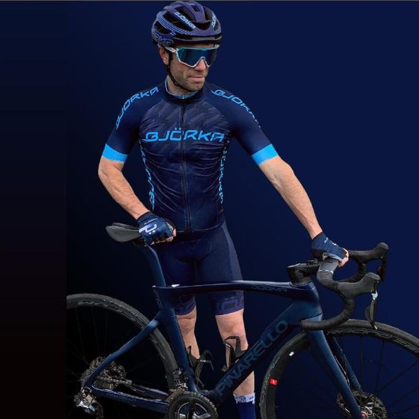

racing sets bjorka team cycling jersey maillot king summer quick-drying breathable ride suit short sleeve 20d bibs bike apparel, Black;blue