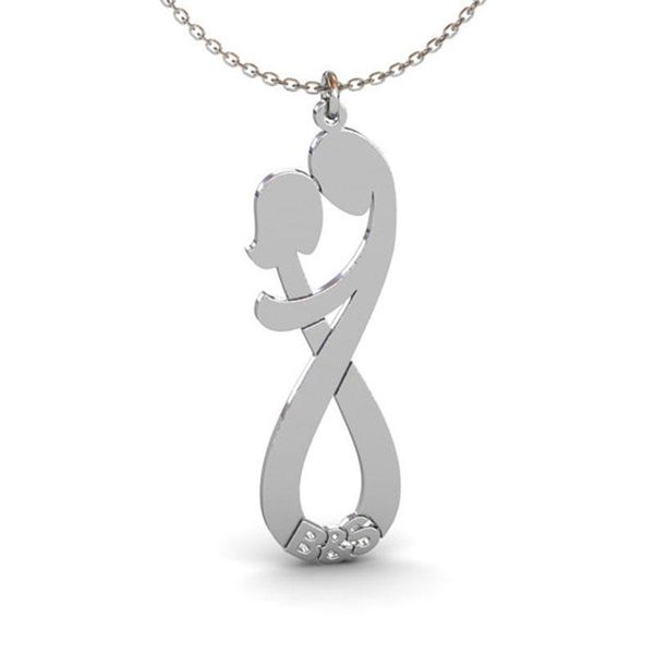 

couple charms his and her initial two infinity nameplate pendant valentines day gift necklace 1pcs necklaces, Silver