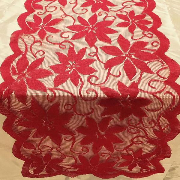 

table cloth christmas large tablecloth party dinner wedding banquet decoration red lace fabric xmas cover holiday snowflake elk