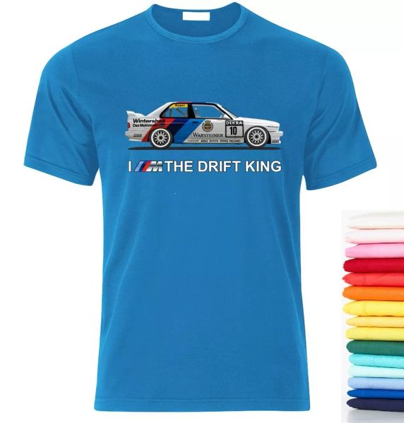 

t-shirt i am the drift king for e30 drift fan t shirt tuning s/m//xl/xxl, White;black