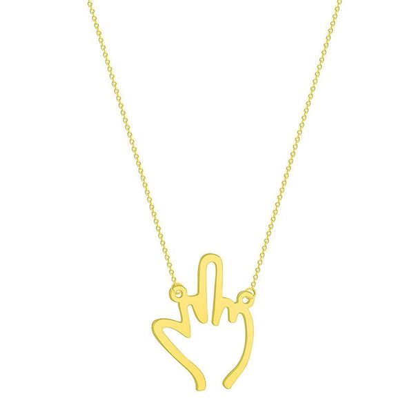 

pendant necklaces pendants stainless steel gold chains necklace fashion jewelry on the neck friend palm women couple sisters, Silver