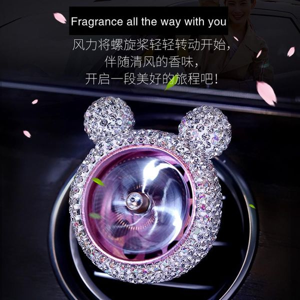 

car air freshener decoration auto outlet perfume clip scent aroma diffuser diamond bling accessories interior
