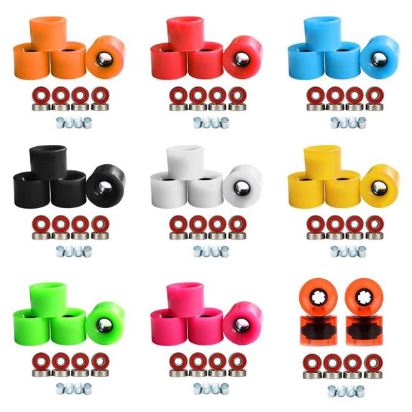 

4pcs pu skateboard wheels 60x45mm 78a high-density kate bearings skate wheel for road skating longboard skateboarding