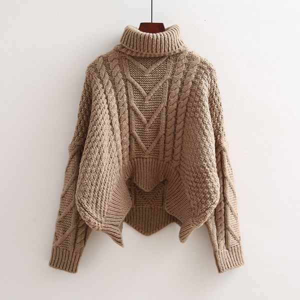

women's sweaters thick female turtleneck sweater, loose knitting shirt with long sleeves for autumn and winter xf8l, White;black