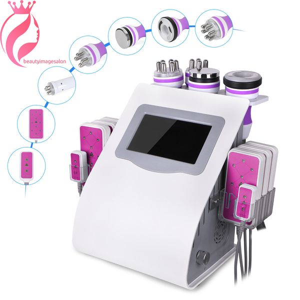 

6 in 1 body slimming massage ultrasonic cavitation vacuum 40k radio frequency laser beauty machine weight loss device