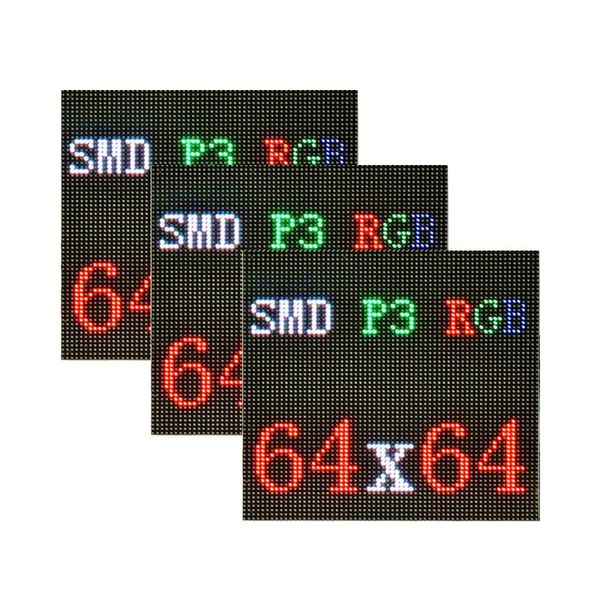 

display lianssi p3 full color led module 192*192mm 64*64 pixel 1 / 8scan 3in1 rgb smd outdoor