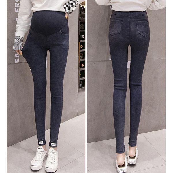 

maternity bottoms high waist jeans pants trousers for pregnant women slim leggings stretch skinny denim pregnancy pencil, White