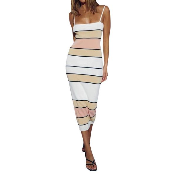 

casual dresses women summer dress striped sleeveless sheath spaghetti strap female club vestidos office elegant party de fiesta, Black;gray